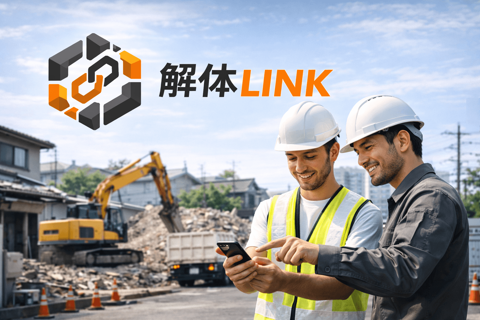 清掃Linkを現場で操作する作業員